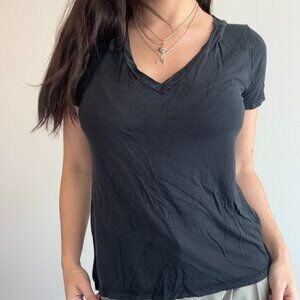 Black V-Neck Tee